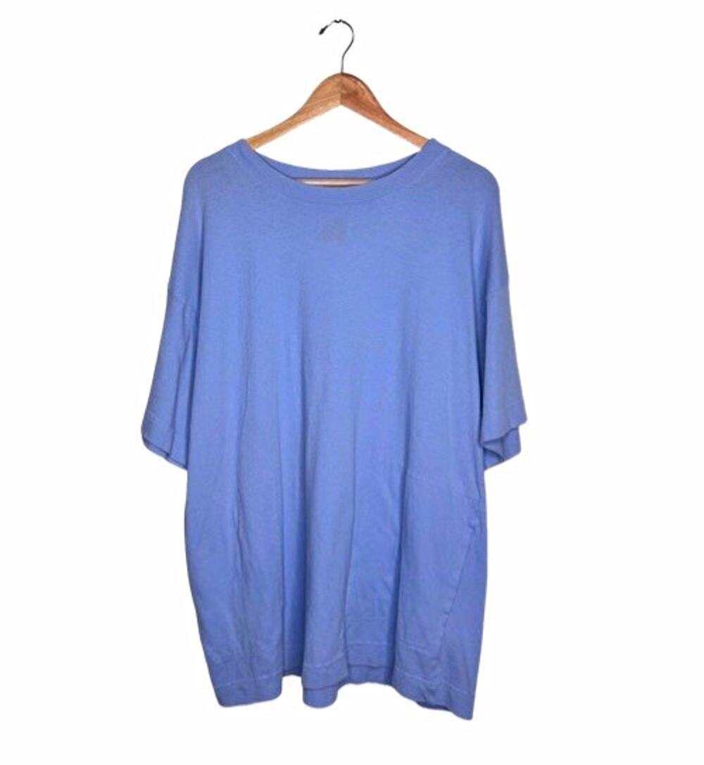Free People Beach T Shirt Dress Coverup Light Blue Pockets Size medium Lounge